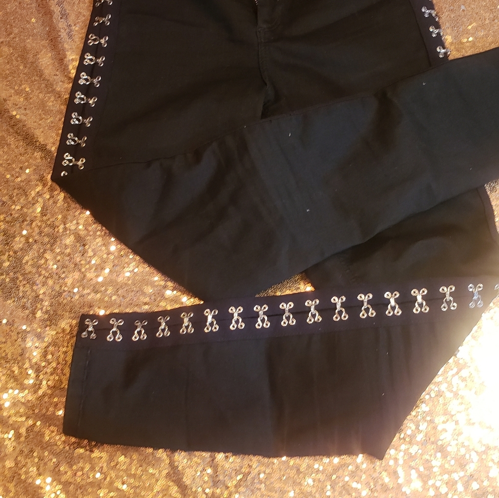 Topshop Moto Joni Black Jeans with clips